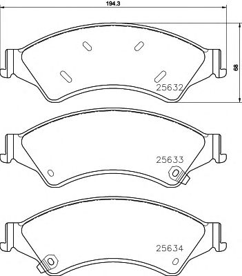 HELLA PAGID 8db355020781 -  Комплект тормозных колодок, дисковый тормоз